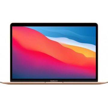 Laptop MacBook Air 13 Retina, True Tone, Procesor Apple M1, 8 nuclee CPU si 7 nuclee GPU, 16GB, 1TB SSD, INT Kb, Auriu