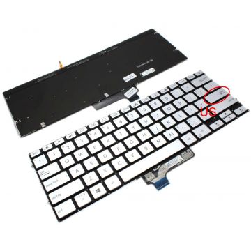 Tastatura Argintie Asus 9Z.NFKBN.C01 iluminata layout US fara rama enter mic