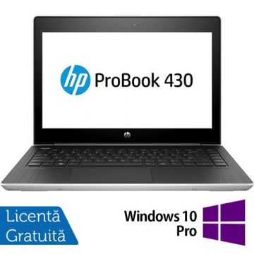 Laptop Refurbished HP ProBook 430 G5, Intel Core i5-8250U 1.60-3.40GHz, 8GB DDR4, 240GB SSD, 13.3 Inch Full HD, Webcam + Windows 10 Pro