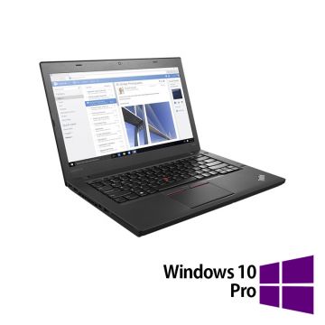 Laptop Refurbished LENOVO ThinkPad T460s, Intel Core i5-6200U 2.40GHz, 8GB DDR4, 256GB SSD, 14 Inch Full HD, Webcam + Windows 10 Pro