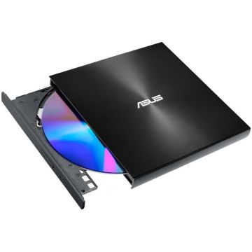 Asus DVD writer extern ASUS ZenDrive U8M, 8X, ultra-subtire 13.9mm, suport M-DISC, USB tip C, compatibil Windows si Mac OS, Nero BackItUp, E-Green, Negru