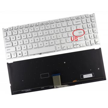 Tastatura Argintie Asus 0KNB0-5625US00 iluminata layout US fara rama enter mic