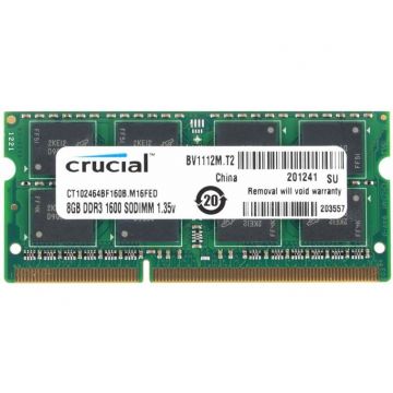 CRUCIAL Memorie notebook Crucial 8GB DDR3 1600MHz CL11