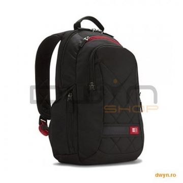 Case Logic Rucsac laptop 14.1' Case Logic, buzunar frontal, 2 buzunare laterale, poliester, black 'DLBP114K'