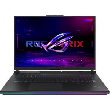 Laptop Gaming ASUS ROG Strix SCAR G834JZR (Procesor Intel® Core™ i9-14900HX (36M Cache, up to 5.80 GHz), 18inch 2.5K 240Hz, 64GB DDR5, 1TB SSD, NVIDIA GeForce RTX 4080 @12GB, DLSS 3.0, Win 11 Pro, Negru)