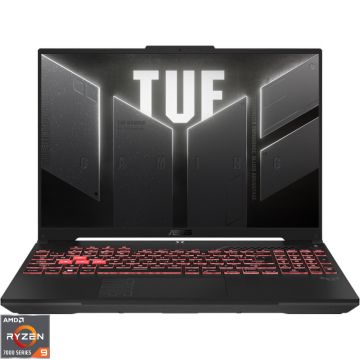 Laptop ASUS Gaming 16'' TUF A16 FA607PI, QHD+ 165Hz, Procesor AMD Ryzen™ 9 7845HX (64M Cache, up to 5.2 GHz), 16GB DDR5, 1TB SSD, GeForce RTX 4070 8GB, No OS, Mecha Gray