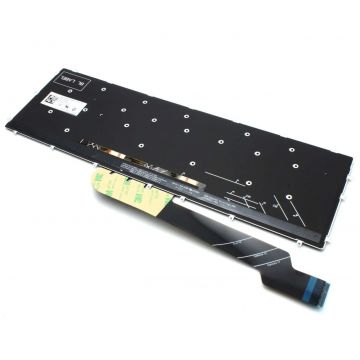 Tastatura Dell Vostro 3590 iluminata alb layout US fara rama enter mic