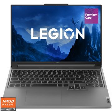 Laptop Lenovo Gaming 16'' Legion Slim 5 16AHP9, WQXGA IPS 165Hz, Procesor AMD Ryzen™ 7 8845HS (16M Cache, up to 5.1 GHz), 16GB DDR5, 512GB SSD, GeForce RTX 4060 8GB, No OS, Luna Grey, 3Yr Onsite Premium Care