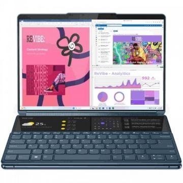 Laptop Yoga Book 9 Touch 2.8K 2x 13.3 inch Intel Core Ultra 7 155U 32GB 1TB SSD Windows 11 Pro Tidal Teal