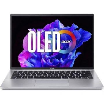 Laptop Acer Swift Go 14 SFG14-72 (Procesor Intel® Core™ Ultra 5 125H (18M Cache, up to 4.50 GHz) 14inch WQXGA+, 16GB, 512GB SSD, Intel Arc Graphics, Windows 11 Home, Argintiu)