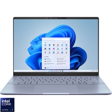 Laptop ASUS 14'' Vivobook S 14 OLED S5406MA, WUXGA, Procesor Intel® Core™ Ultra 7 155H (24M Cache, up to 4.80 GHz), 16GB LPDDR5X, 512GB SSD, Intel Arc, Win 11 Pro, Mist Blue