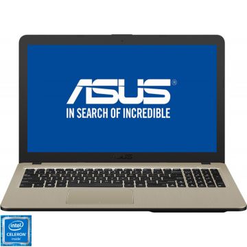 Laptop ASUS 15.6'' VivoBook 15 X540NA, HD, Procesor Intel® Celeron® N3350 (2M Cache, up to 2.4 GHz), 4GB, 500GB, GMA HD 500, Endless OS, Chocolate Black