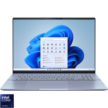 Laptop ASUS 16'' Vivobook S 16 OLED S5606MA, 3.2K 120Hz, Procesor Intel® Core™ Ultra 7 155H (24M Cache, up to 4.80 GHz), 16GB LPDDR5X, 1TB SSD, Intel Arc, Win 11 Home, Mist Blue