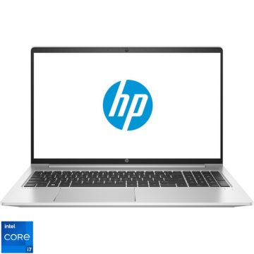 Laptop HP 15.6'' ProBook 450 G9, FHD IPS, Procesor Intel® Core™ i7-1255U (12M Cache, up to 4.70 GHz), 8GB DDR4, 512GB SSD, Intel Integrated Graphics, Free DOS, Silver