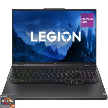 Laptop Lenovo Gaming 16'' Legion Pro 5 16ARX8, WQXGA IPS 240Hz G-Sync, Procesor AMD Ryzen™ 9 7945HX (64M Cache, up to 5.4 GHz), 32GB DDR5, 1TB SSD, GeForce RTX 4060 8GB, No OS, Onyx Grey, 4-Zone RGB Backlit Keyboard, 3Yr Onsite Premium Care