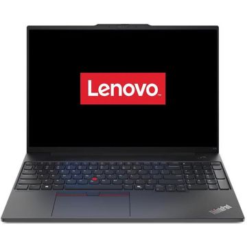 Lenovo Laptop Lenovo ThinkPad E16 Gen 2, AMD Ryzen 5 7535HS, 16 inch WUXGA, 16GB RAM, 512GB SSD, Free DOS, Negru