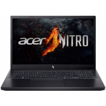 Laptop Acer Nitro V FHD 15.6 inch AMD Ryzen 7 7735HS 16GB 512GB SSD RTX 3050 Free Dos Obsidian Black