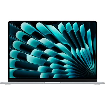 Laptop Apple 15.3'' MacBook Air 15 with Liquid Retina, Apple M3 chip (8-core CPU), 8GB, 512GB SSD, Apple M3 10-core GPU, macOS, Silver, INT keyboard, 2024