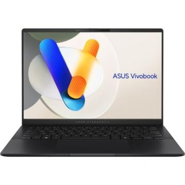 Laptop ASUS VivoBook S 14 OLED M5406UA (Procesor AMD Ryzen™ 9 8945HS (24M Cache, up to 5.2 GHz) 14inch 3K, 16GB, 1TB SSD, AMD Radeon 780M Graphics, Negru)