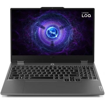 Laptop Gaming Lenovo LOQ 15IAX9 (Procesor Intel® Core™ i5-12450HX (12M Cache, up to 4.40 GHz), 15.6inch FHD IPS 144Hz, 16GB DDR5, 512GB SSD, NVIDIA GeForce RTX 3050 @6GB, DLSS 3.0, Gri)