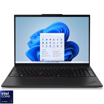 Laptop Lenovo 16'' ThinkPad T16 Gen 3, WUXGA IPS, Procesor Intel® Core™ Ultra 7 155U (12M Cache, up to 4.80 GHz), 32GB DDR5, 1TB SSD, Intel Graphics, Win 11 Pro, Black