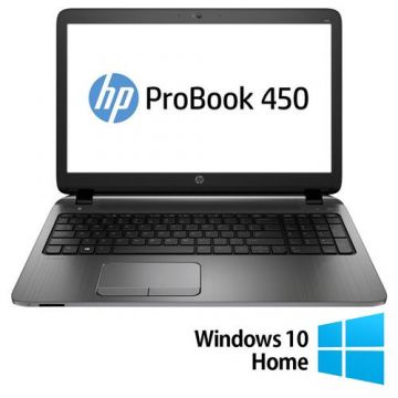 Laptop Refurbished HP ProBook 450 G3, Intel Core i3-6100U 2.30GHz, 8GB DDR3, 256GB SSD, DVD-RW, 15.6 Inch, Tastatura Numerica, Webcam + Windows 10 Home
