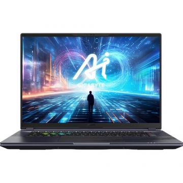 Laptop Gaming GIGABYTE AORUS 16X 9KG (Procesor Intel® Core™ i7-13650HX (24M Cache, up to 4.90 GHz), 16inch WQXGA 165Hz, 16GB, 1TB SSD, NVIDIA GeForce RTX 4060 @8GB, DLSS 3.0, Win 11 Home, Negru/Gri)