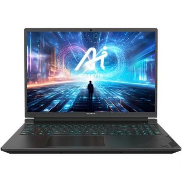 Laptop Gaming GIGABYTE G6X 9MG (Procesor Intel® Core™ i7-13650HX (24M Cache, up to 4.90 GHz), 16inch FHD+ 165Hz, 16GB, 1TB SSD, NVIDIA GeForce RTX 4050 @6GB, DLSS 3.0, Negru/Gri)