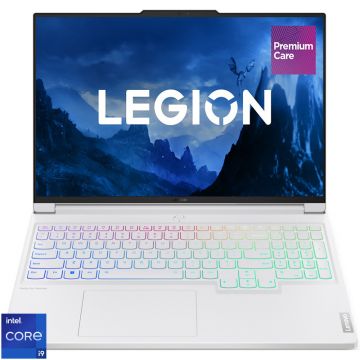 Laptop Lenovo Gaming 16'' Legion 7 16IRX9, 3.2K IPS 165Hz G-Sync, Procesor Intel® Core™ i9 14900HX (36M Cache, up to 5.80 GHz), 32GB DDR5, 1TB SSD, GeForce RTX 4060 8GB, No OS, Glacier White, 3Yr Onsite Premium Care