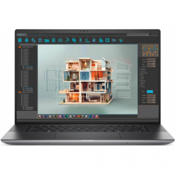 Laptop Dell Precision 5690 (Procesor Intel® Core™ Ultra 7 165H (24M Cache, up to 5.0 GHz), 16inch FHD+, 32GB DDR5, 1TB SSD, NVIDIA GeForce RTX 1000 Ada @6GB, Win 11 Pro, Gri)