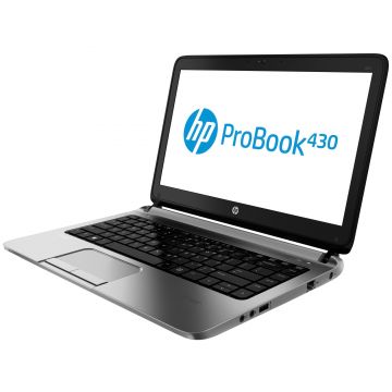 Laptop Refurbished HP ProBook 430 G1, Intel Core i5-4300U 1.90 - 2.90GHz, 4GB DDR3, 128GB SSD, 13.3 Inch HD, Webcam + Windows 10 Pro