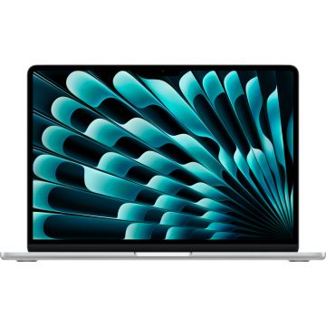 Laptop Apple 13.6'' MacBook Air 13 with Liquid Retina, Apple M3 chip (8-core CPU), 8GB, 512GB SSD, Apple M3 10-core GPU, macOS, Silver, INT keyboard, 2024