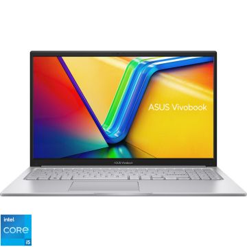 Laptop ASUS 15.6'' Vivobook 15 X1504VA, FHD, Procesor Intel® Core™ i5-1335U (12M Cache, up to 4.60 GHz), 16GB DDR4, 512GB SSD, Intel Iris Xe, No OS, Cool Silver