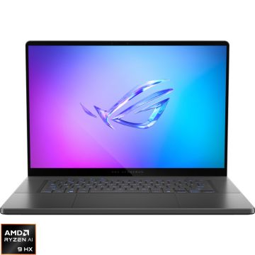 Laptop ASUS Gaming 16'' ROG Zephyrus G16 GA605WI, 2.5K OLED 240Hz, Procesor AMD Ryzen™ AI 9 HX 370 (24M Cache, up to 5.10 GHz), 32GB LPDDR5X, 1TB SSD, GeForce RTX 4070 8GB, No OS, Eclipse Gray