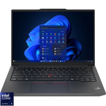 Laptop Lenovo 14'' ThinkPad E14 Gen 6, WUXGA IPS, Procesor Intel® Core™ Ultra 5 125U (12M Cache, up to 4.30 GHz), 16GB DDR5, 512GB SSD, Intel Graphics, Win 11 Pro, Black