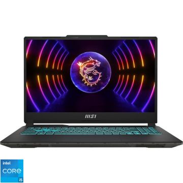 Laptop MSI Gaming 15.6'' Cyborg 15 A12UC, FHD 144Hz, Procesor Intel® Core™ i5-12450H (12M Cache, up to 4.40 GHz), 16GB DDR5, 512GB SSD, GeForce RTX 3050 4GB, Free DOS, Black