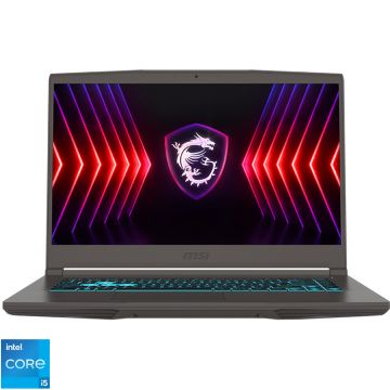 Laptop MSI Gaming 15.6'' Thin 15 B12UCX, FHD 144Hz, Procesor Intel® Core™ i5-12450H (12M Cache, up to 4.40 GHz), 16GB DDR4, 512GB SSD, GeForce RTX 2050 4GB, Free DOS, Cosmos Gray