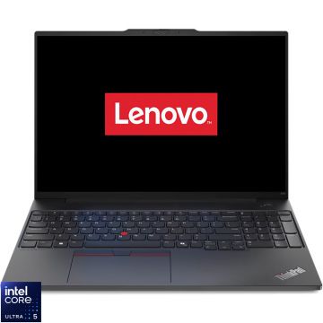 Laptop Lenovo 16'' ThinkPad E16 Gen 2, WUXGA IPS, Procesor Intel® Core™ Ultra 5 125U (12M Cache, up to 4.30 GHz), 16GB DDR5, 512GB SSD, Intel Graphics, No OS, Black