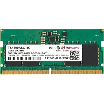 Memorie notebook Transcend JetRam 8GB, DDR5, 5600MHz, CL46, 1.1v