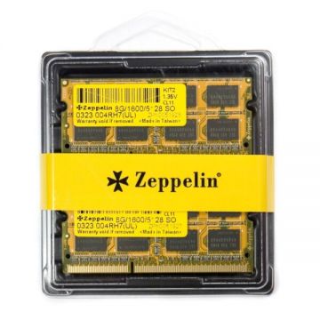 Memorie notebook Zeppelin 16GB, DDR3, 1600MHz, CL11, 1.35v, Dual Channel Kit