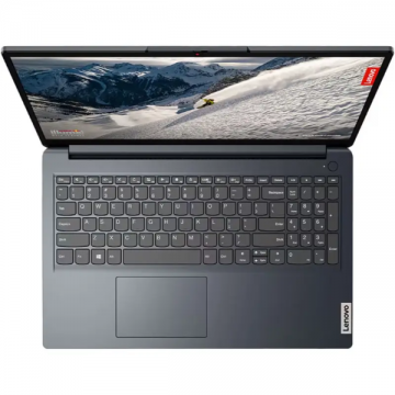 Lenovo Laptop Lenovo 15.6'' IdeaPad 1 15ALC7, FHD, Procesor AMD Ryzen™ 5 5500U (8M Cache, up to 4.0 GHz), 8GB DDR4, 256GB SSD, Radeon, No OS, Albastru