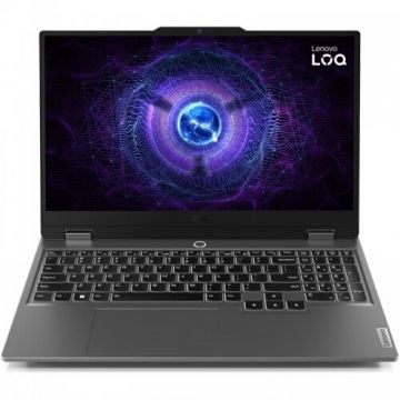 Lenovo Laptop Lenovo Gaming 15.6'' LOQ 15IAX9, FHD IPS 144Hz, Procesor Intel® Core™ i5-12450HX (12M Cache, up to 4.40 GHz), 24GB DDR5, 1TB SSD, GeForce RTX 3050 6GB, No OS, Gri