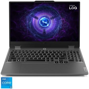 Lenovo Laptop Lenovo Gaming 15.6'' LOQ 15IAX9I, FHD IPS 144Hz, Procesor Intel® Core™ i5-12450HX (12M Cache, up to 4.40 GHz), 12GB DDR5, 512GB SSD, Intel Arc A530M 4GB, No OS, Gri