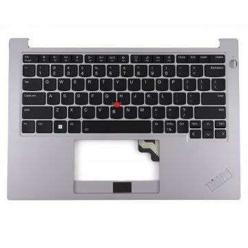 Tastatura Lenovo AP1B4000100AYL Neagra cu Palmrest Argintiu iluminata backlit