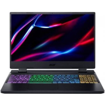 Acer Laptop Acer Gaming 15.6'' Nitro 5 AN515-58, FHD IPS 165Hz, Procesor Intel® Core™ i9-12900H (24M Cache, up to 5.00 GHz), 32GB DDR5, 1TB SSD, GeForce RTX 4060 8GB, No OS, Negru