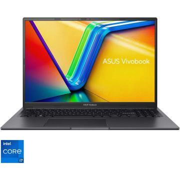 Asus Laptop ASUS 16'' Vivobook 16X K3605ZC, WUXGA 120Hz, Procesor Intel® Core™ i7-12700H (24M Cache, up to 4.70 GHz), 16GB DDR4, 1TB SSD, GeForce RTX 3050 4GB, No OS, Negru