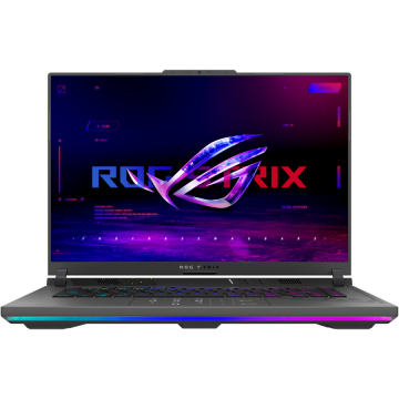 Asus Laptop ASUS Gaming 16'' ROG Strix G16 G614JIR, QHD+ 240Hz, Procesor Intel® Core™ i9 14900HX (36M Cache, up to 5.80 GHz), 16GB DDR5, 1TB SSD, GeForce RTX 4070 8GB, No OS, Gri