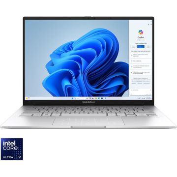 Asus Ultrabook ASUS 14'' Zenbook 14 OLED UX3405MA, 3K 120Hz, Procesor Intel® Core™ Ultra 9 185H (24M Cache, up to 5.10 GHz), 32GB LPDDR5X, 1TB SSD, Intel Arc, Win 11 Pro, Argintiu