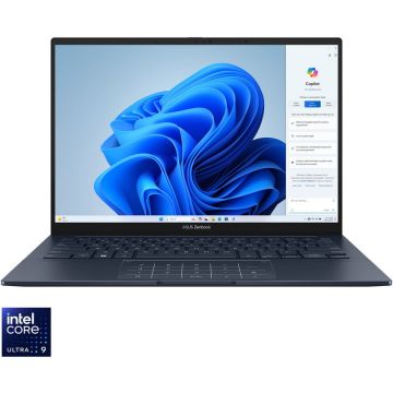 Asus Ultrabook ASUS 14'' Zenbook 14 OLED UX3405MA, 3K 120Hz Touch, Procesor Intel® Core™ Ultra 9 185H (24M Cache, up to 5.10 GHz), 32GB DDR5X, 1TB SSD, Intel Arc Graphics, Win 11 Pro, Albastru