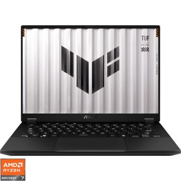 Laptop ASUS Gaming 14'' TUF A14 FA401UU, 2.5K 165Hz, Procesor AMD Ryzen™ 7 8845HS (16M Cache, up to 5.1 GHz), 16GB LPDDR5X, 512GB SSD, GeForce RTX 4050 6GB, No OS, Jaeger Gray